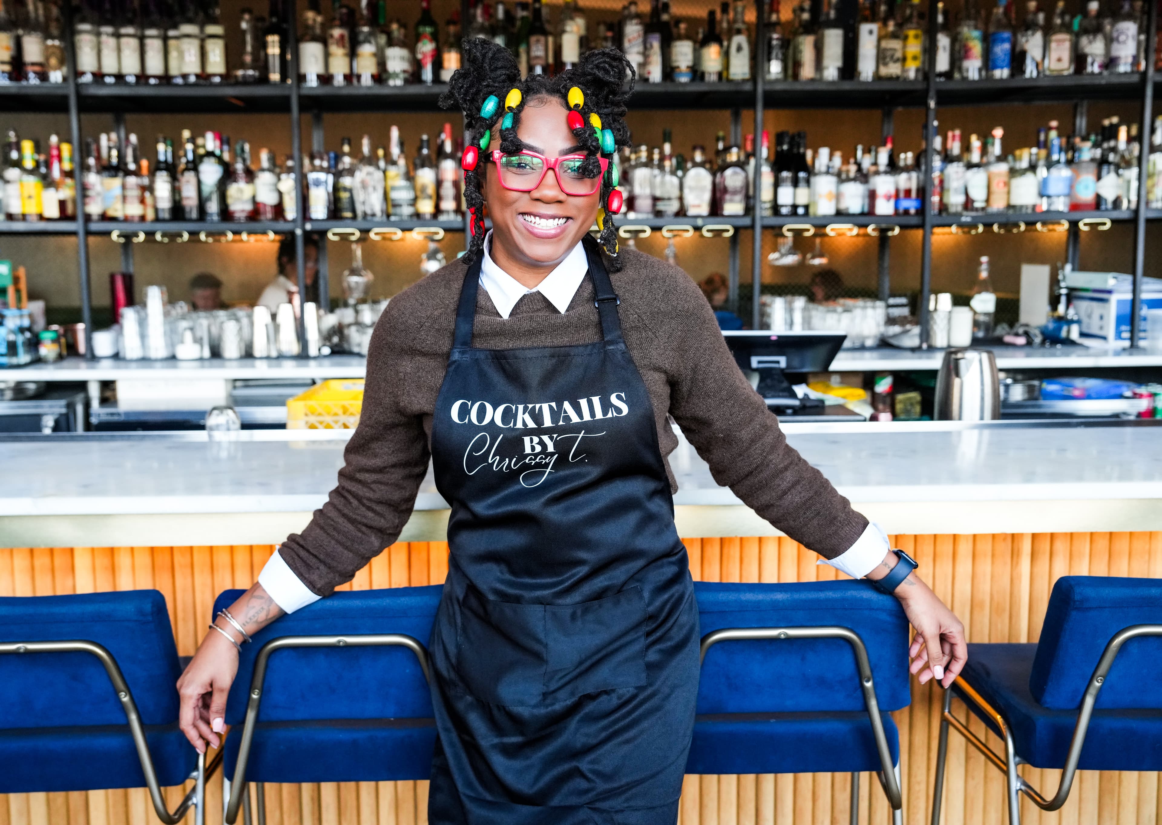 Professional mixologist Christina Taylor self portrait